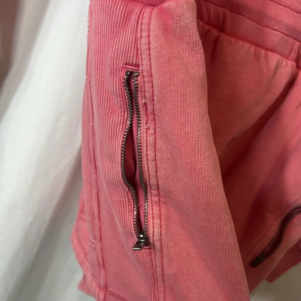 Free People FP Movement Intercept Romper Long Sleeve XL Hibiscus Pink Oversized